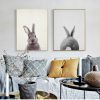 Rabbit Before and After the Computer Printing Decorative Painting Frameless Core, Size: 13x18cm (Grey Rabbit Front) - Image 4