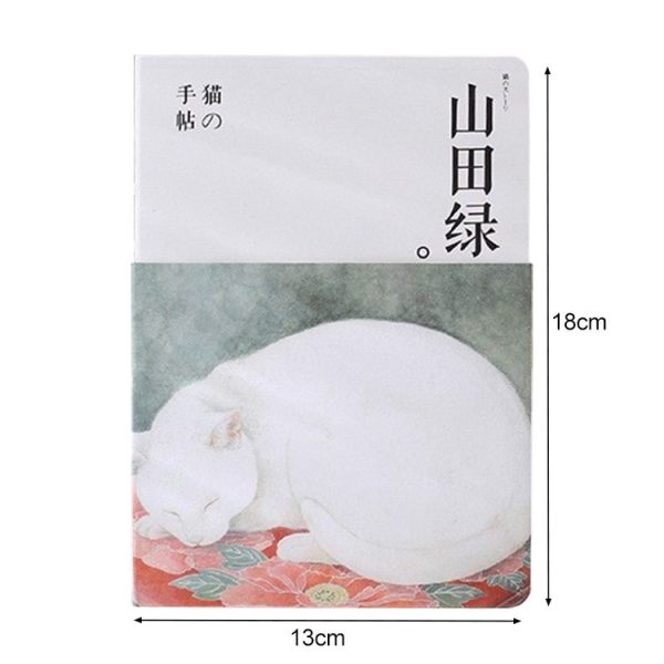 3 PCS Cute Cat Notebook paper Sketch Book Blank Paper Diary Office School Supplies Gift (Yamada Green) - Image 2