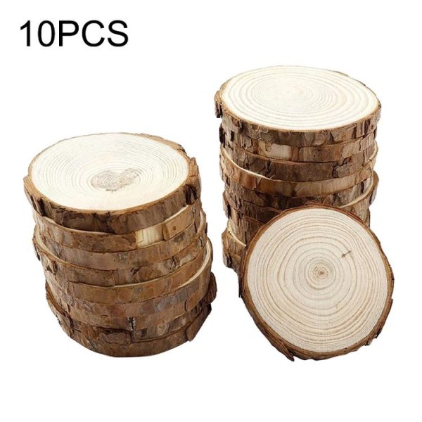 10 PCS Log Round Wood Pieces Hand-painted Decorative Shooting Props, Size: Large