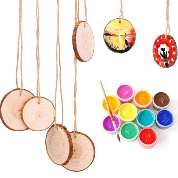 10 PCS Log Round Wood Pieces Hand-painted Decorative Shooting Props, Size: Large - Image 3