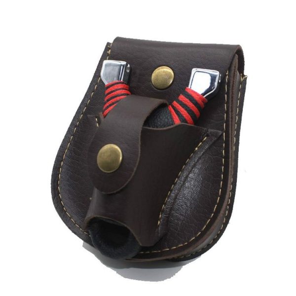 Steel Ball Package Leather Slingshot Bag Durable Without Deformation for Hunting, Color Random Delivery - Image 2
