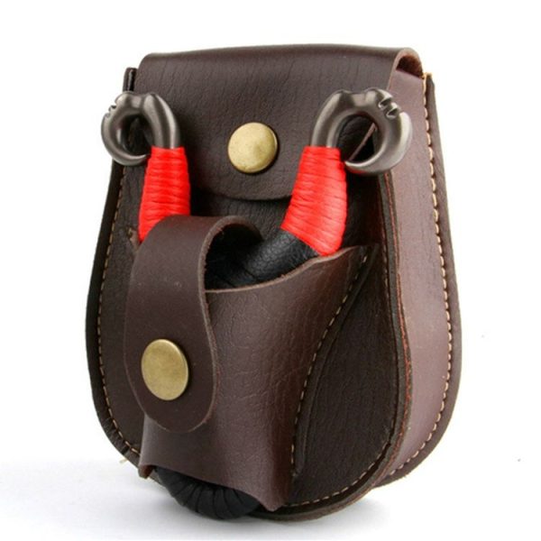 Steel Ball Package Leather Slingshot Bag Durable Without Deformation for Hunting, Color Random Delivery - Image 5