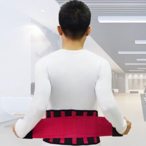 Men and Women Neoprene Lumbar Waist Support Unisex Exercise Weight Loss Burn Shaper Gym Fitness Belt, Size: S (Rose)