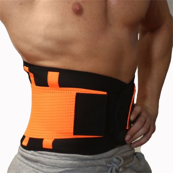 Men and Women Neoprene Lumbar Waist Support Unisex Exercise Weight Loss Burn Shaper Gym Fitness Belt, Size: S (Rose) - Image 3
