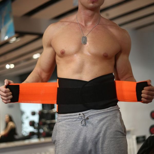 Men and Women Neoprene Lumbar Waist Support Unisex Exercise Weight Loss Burn Shaper Gym Fitness Belt, Size: S (Rose) - Image 4