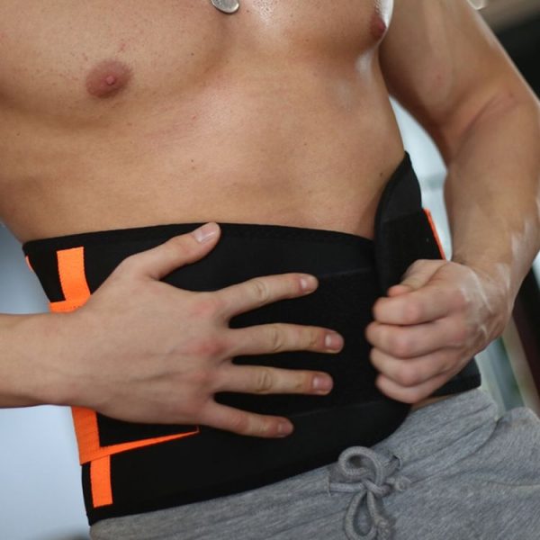 Men and Women Neoprene Lumbar Waist Support Unisex Exercise Weight Loss Burn Shaper Gym Fitness Belt, Size: S (Rose) - Image 5