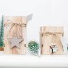 2 PCS Creative Christmas Mini Wooden Candlestick Christmas Home Decoration Desktop Decoration, Size: L - Image 4