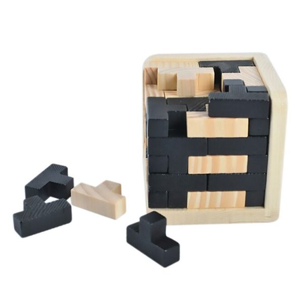 Creative 3D Puzzle Luban Interlocking Wooden Toys - Image 3