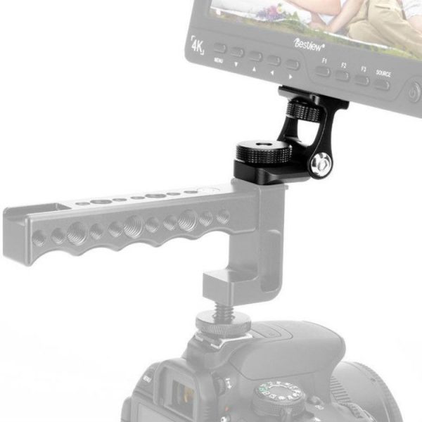 UURig U-40 Camera Monitor Mounting Bracket Adjustable Angle 1 / 4 inchThread Ballhead Cold Shoe Adapter - Image 7