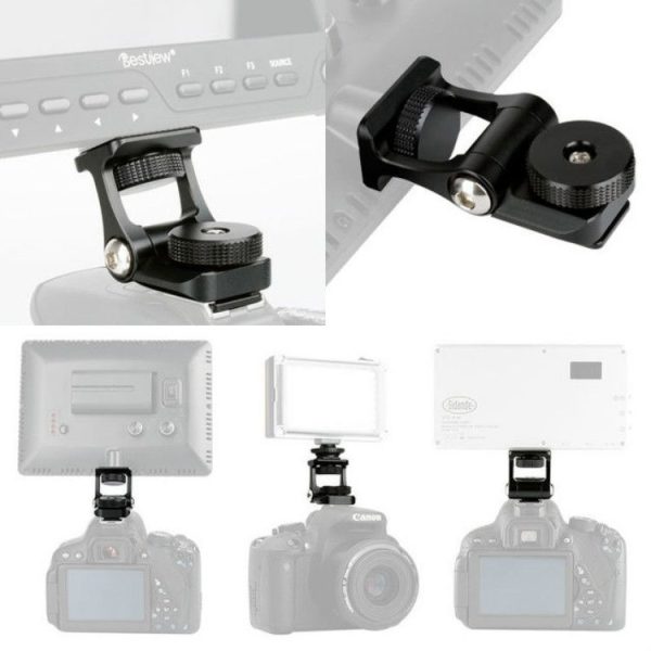 UURig U-40 Camera Monitor Mounting Bracket Adjustable Angle 1 / 4 inchThread Ballhead Cold Shoe Adapter - Image 9