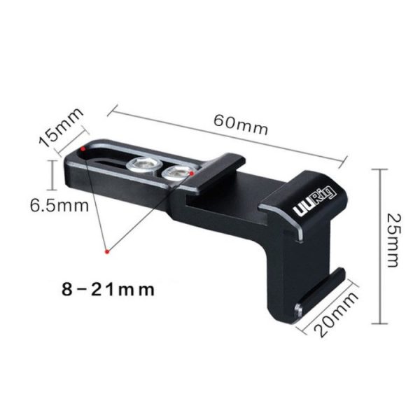 UURig R021 2-Head Hot Shoe Expansion Accessories Microphone Fill Light Extension Bracket for Camera Micro Single - Image 5