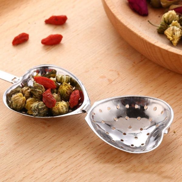 2 PCS Stainless Steel Practical Heart Shape Tea Infuser Spoon Strainer - Image 6
