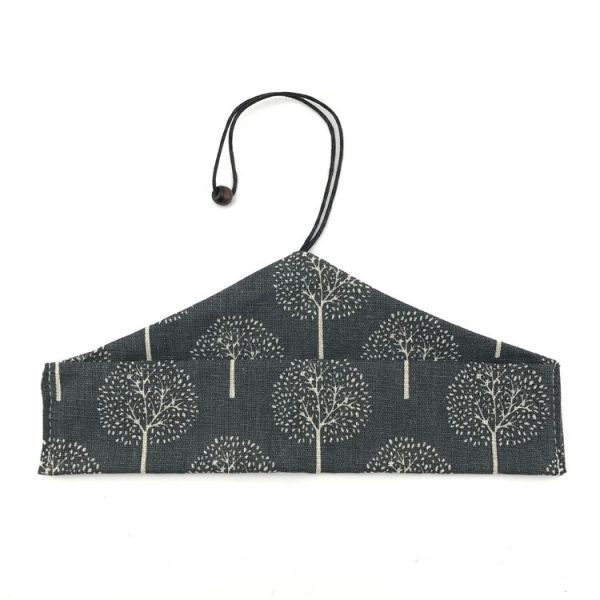 Cotton Linen Tableware Straw Bag Portable Beam Mouth Bag for Traveling, Style: Side Opening Geometry - Image 3