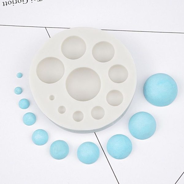 Round Silicone Fondant Cake Mold DIY Baking Decoration Chocolate Tool (Pink) - Image 5