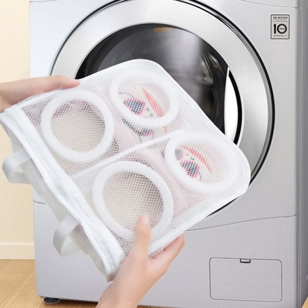 Nylon Laundry Bag Shoe Wash Trainer Sports Sneaker Tennis Boots Laundry Mesh Washing Bag - Image 2