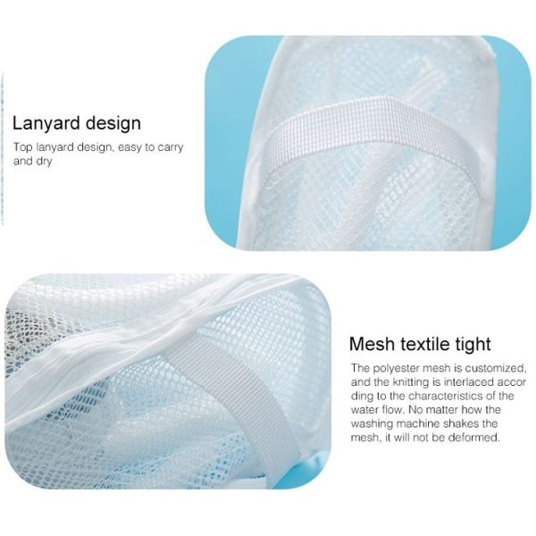 Nylon Laundry Bag Shoe Wash Trainer Sports Sneaker Tennis Boots Laundry Mesh Washing Bag - Image 4
