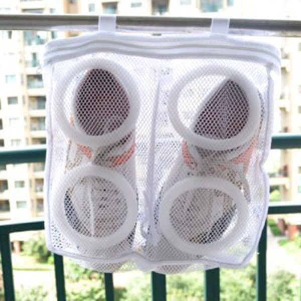 Nylon Laundry Bag Shoe Wash Trainer Sports Sneaker Tennis Boots Laundry Mesh Washing Bag - Image 6