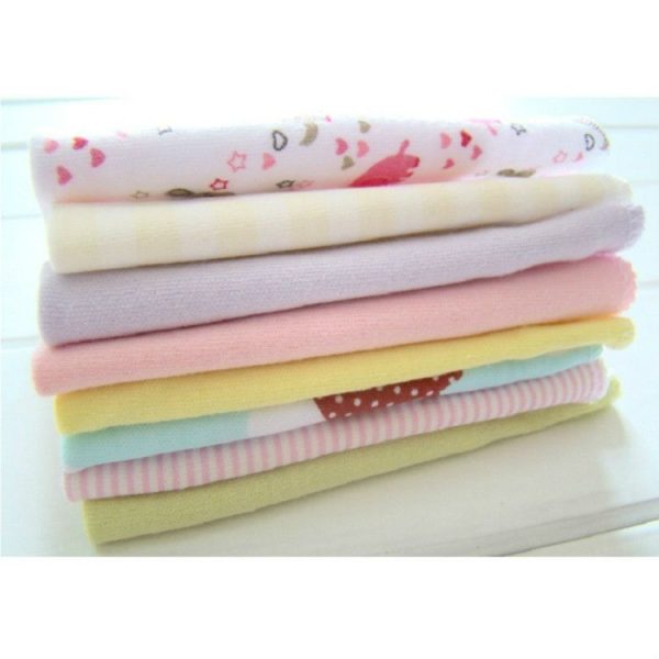8 PCS / LOT Cotton Newborn Baby Towels Saliva Towel Baby Boys Girls Nursing Towel Handkerchief (Girls Color)