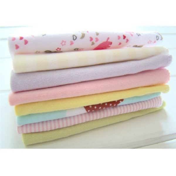 8 PCS / LOT Cotton Newborn Baby Towels Saliva Towel Baby Boys Girls Nursing Towel Handkerchief (Girls Color) - Image 2