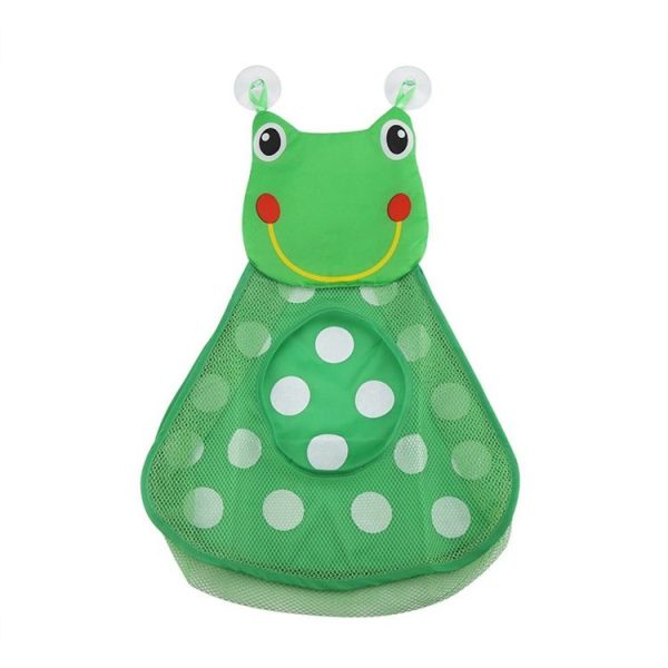 Baby Shower Bath Toys Storage Mesh Bag with Strong Suction Cups (Green) - Image 2