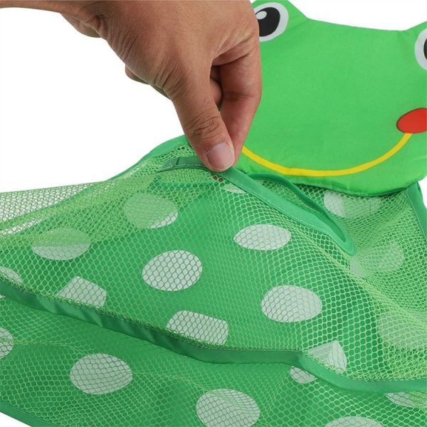 Baby Shower Bath Toys Storage Mesh Bag with Strong Suction Cups (Green) - Image 6