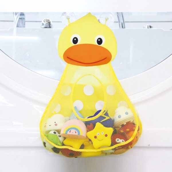 Baby Shower Bath Toys Storage Mesh Bag with Strong Suction Cups (Green) - Image 8