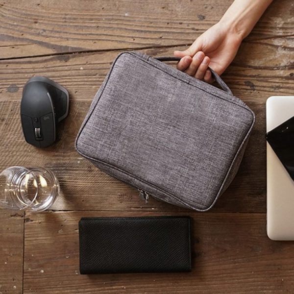 Digital Cable Bag Men Portable Travel Gadgets Pouch Power Cord Charger Headset Organizer (Gray) - Image 7