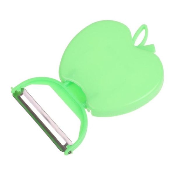 10 PCS Foldable Apple Shape Potato Grater Knife Vegetables Peeler Double Planing Grater Kitchen Tools (Green) - Image 2