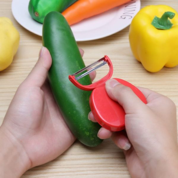 10 PCS Foldable Apple Shape Potato Grater Knife Vegetables Peeler Double Planing Grater Kitchen Tools (Green) - Image 6