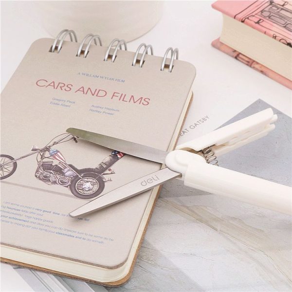 Portable Stationery Scissors Office Student Colour Folding Paper Cutting Tools, Random Color Delivery - Image 4