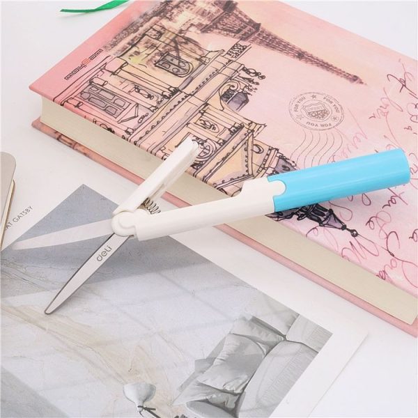 Portable Stationery Scissors Office Student Colour Folding Paper Cutting Tools, Random Color Delivery - Image 6