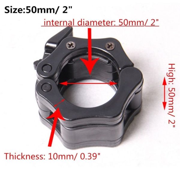 Fast Austrian Bar Chuck Lock Barbell Plastic Buckle, Diameter: 50mm (Black) - Image 14
