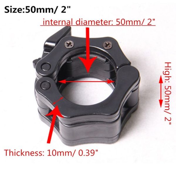 Fast Austrian Bar Chuck Lock Barbell Plastic Buckle, Diameter: 50mm (Black) - Image 7