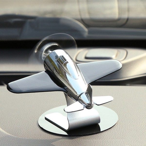 Aromatherapy Decorations for Cars Solar Aircraft Car Decorations (Silver) - Image 2