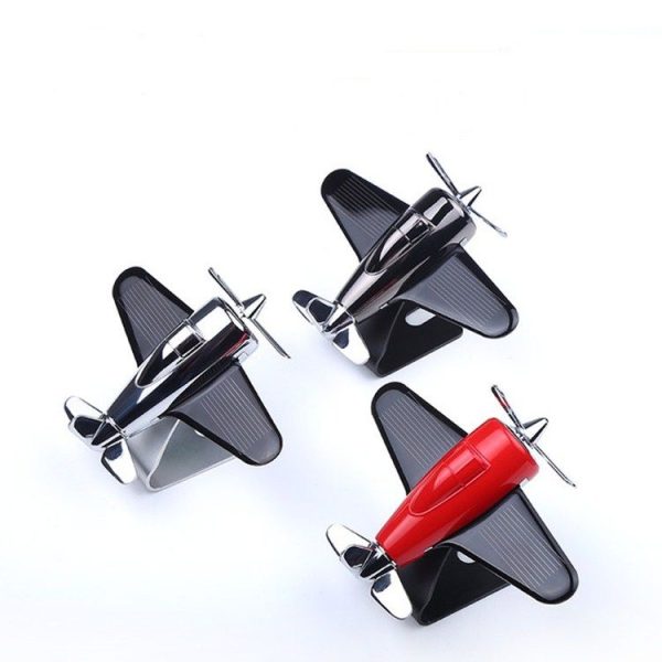 Aromatherapy Decorations for Cars Solar Aircraft Car Decorations (Silver) - Image 6