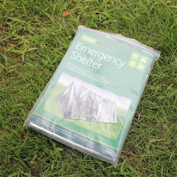 Emergency Simple Tent Outdoor Rescue Blanket First Aid Sunscreen Insulation Blanket, Color: Silver - Image 5