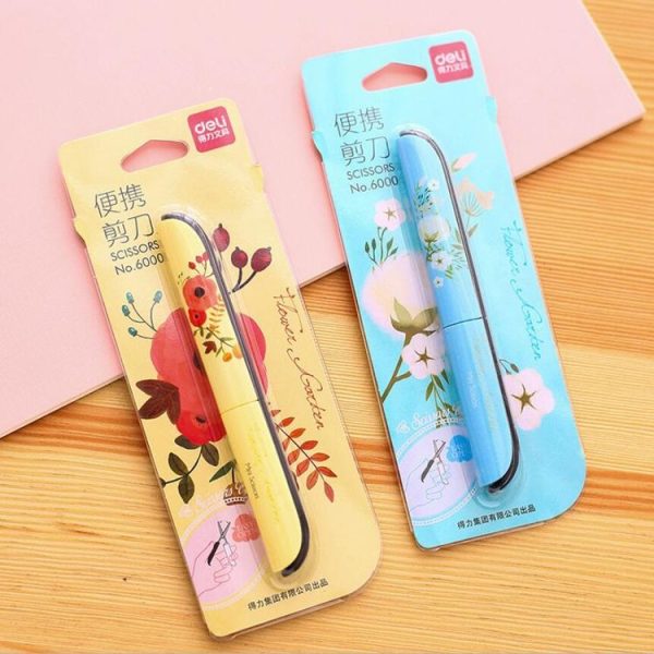 Creative Cute Flower Pattern Plastic Scissors Gift Office School Supplies, Random Color Delivery - Image 7
