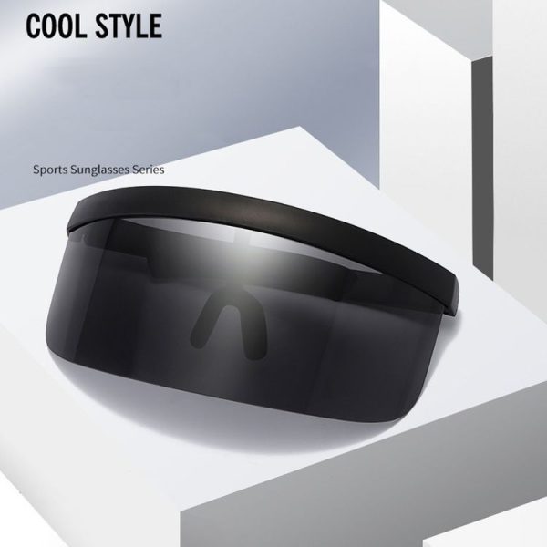 Anti-peeping Sun Mirror Integrated Anti-foam Sunscreen Mask, Color: Black Frame Gray - Image 4