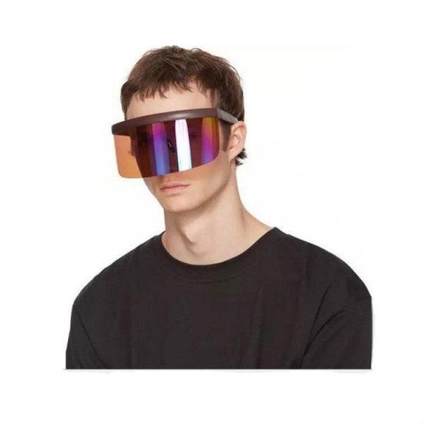 Anti-peeping Sun Mirror Integrated Anti-foam Sunscreen Mask, Color: Black Frame Gray - Image 6