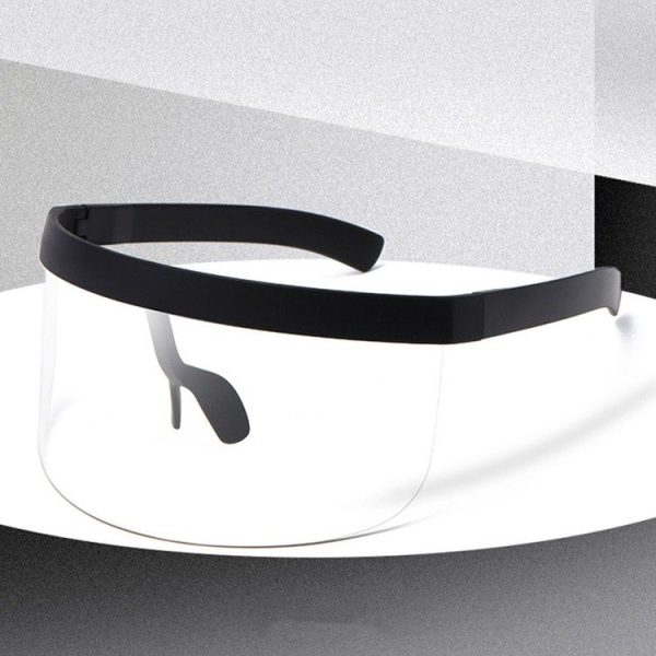 Anti-peeping Sun Mirror Integrated Anti-foam Sunscreen Mask, Color: Black Frame Transparent