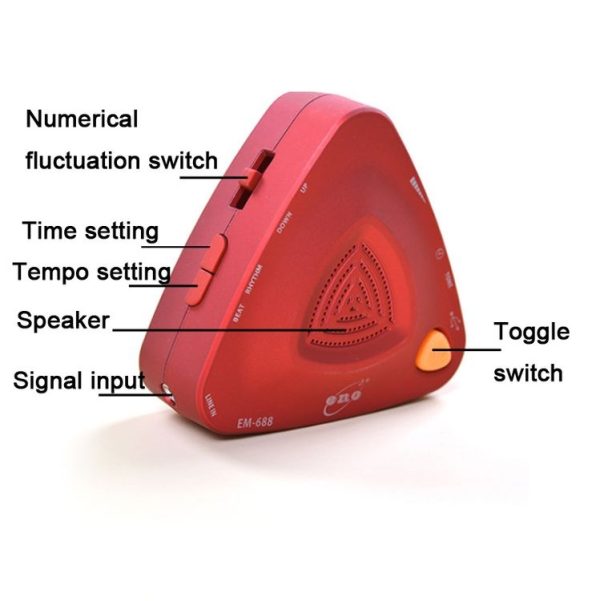 ENO EM-688 Electronic Vocal Rechargeable Metronome For Piano / Guitar / Drum / Guzheng / Violin (Black) - Image 3