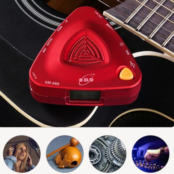 ENO EM-688 Electronic Vocal Rechargeable Metronome For Piano / Guitar / Drum / Guzheng / Violin (Black) - Image 8