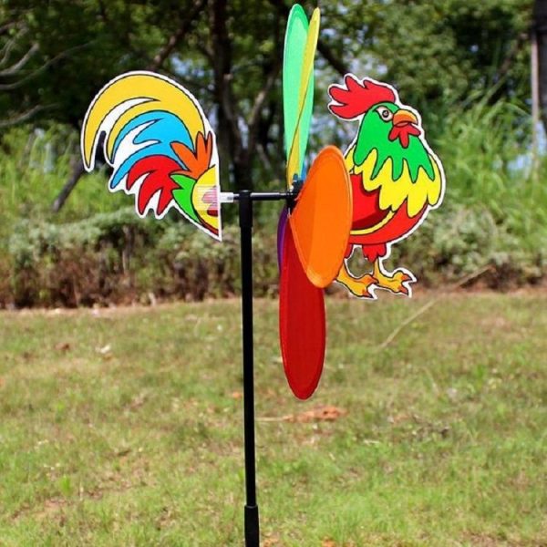 3D Cartoon Animal Cloth Windmill Children Toys Outdoor Decoration, Random Style Delivery - Image 3