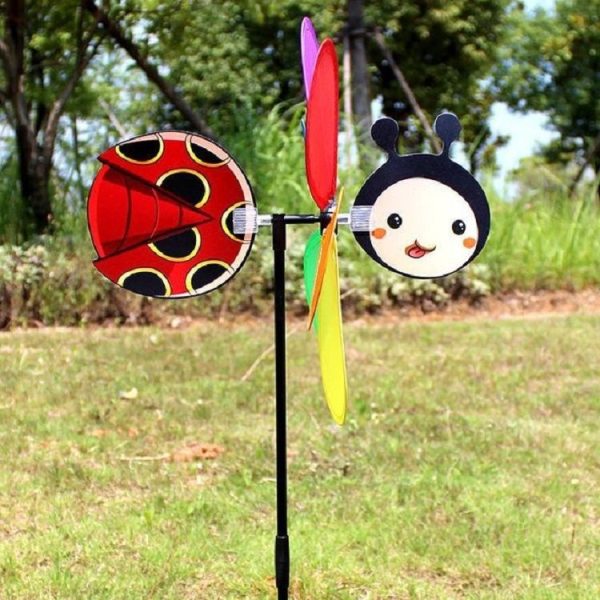 3D Cartoon Animal Cloth Windmill Children Toys Outdoor Decoration, Random Style Delivery - Image 4