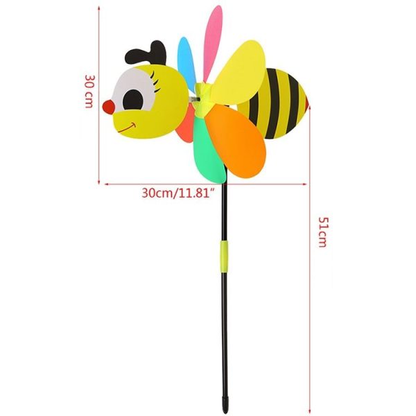 3D Cartoon Animal Cloth Windmill Children Toys Outdoor Decoration, Random Style Delivery - Image 6