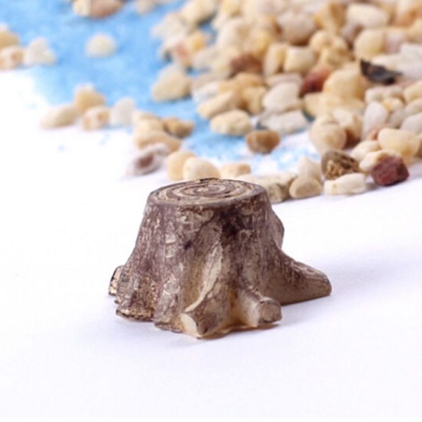 2 PCS Resin Small Stump Creative Tree Pier Micro Landscape Accessories, Random Color Delivery - Image 2
