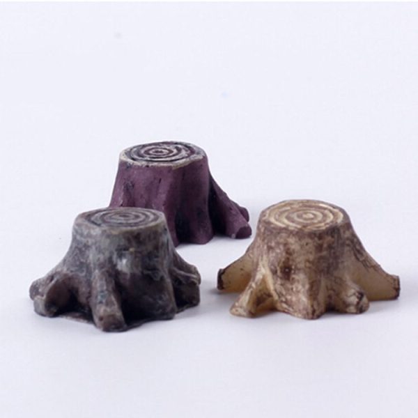 2 PCS Resin Small Stump Creative Tree Pier Micro Landscape Accessories, Random Color Delivery - Image 3