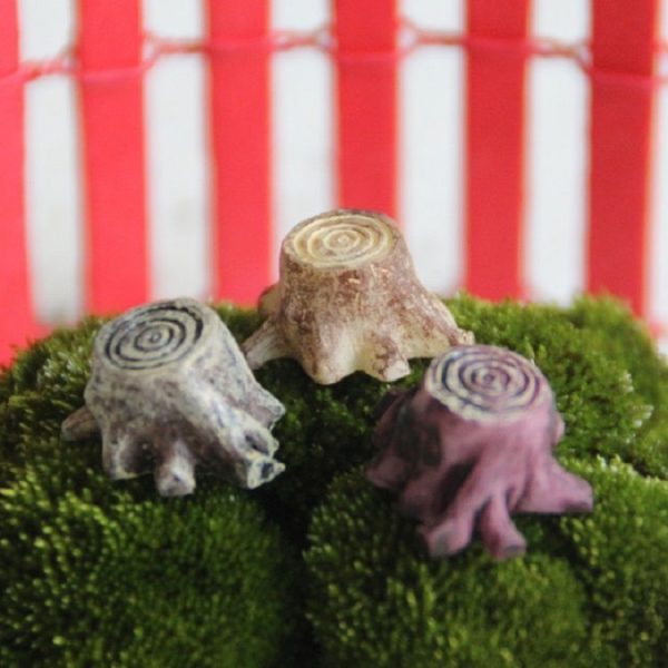 2 PCS Resin Small Stump Creative Tree Pier Micro Landscape Accessories, Random Color Delivery - Image 6