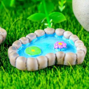 2 PCS Lotus Pond Miniature Landscape Decoration Garden Bonsai Decoration (Ankle)