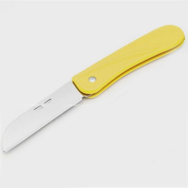 5 PCS Pocket Pare Peel Ceramic Kitchen Fruit Fold Knife Cutlery Cutter Peeler Vegetable Cut Slicer (Yellow)